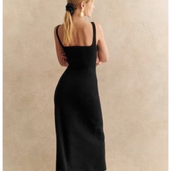 Sezane Judy Black Sleeveless Midi Dress - Picture 2 of 4